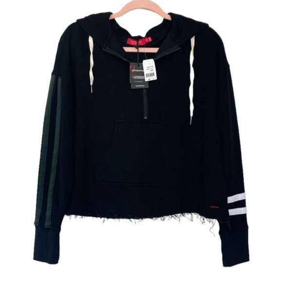 N:PHILANTHROPY  Zip Front Crop Hoodie Black / Green / White - NWT - Size Small - Picture 4 of 4
